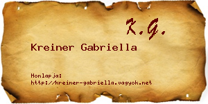 Kreiner Gabriella névjegykártya