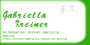 gabriella kreiner business card
